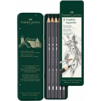 Faber-Castell Çizim Kalemi Grafit Aqr. 5 Li Metal Kt. 5160117805000