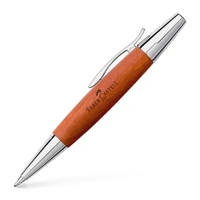 Faber E-Motion Krom/Ahşap Tükenmez, Kahve