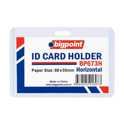 Bigpoint Kart Kabı Yatay Sert Pvc 88x55mm BP673H