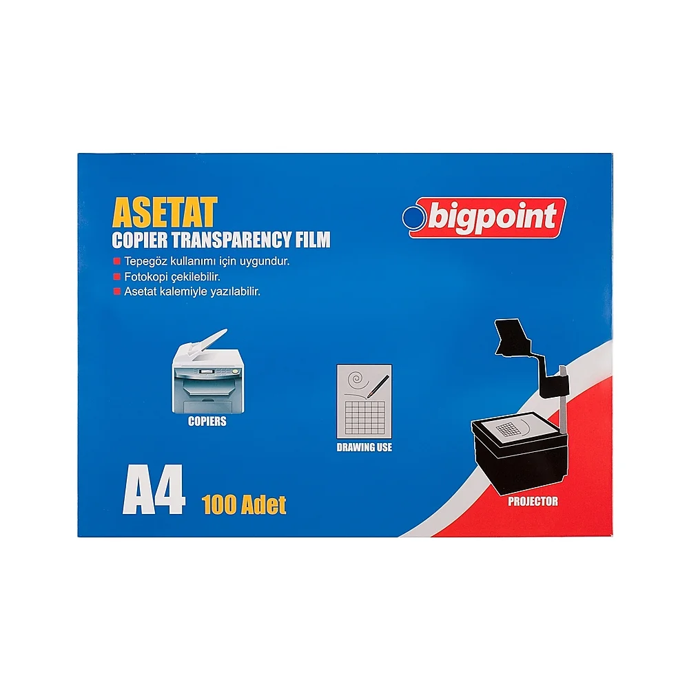 Bigpoint Fotokopi Asetatı A4 100 Lü BP699