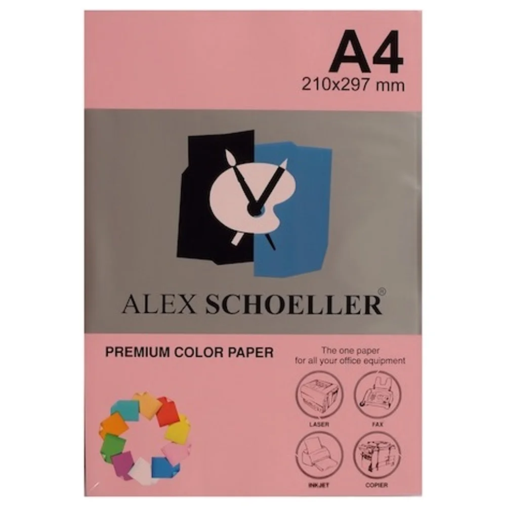 Alex Schoeller Renkli Kağıt A4 500 Lü Pembe Alx-570