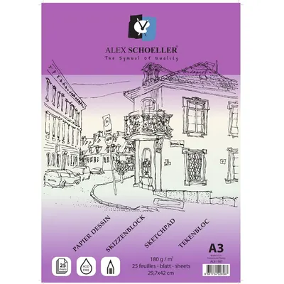 Alex Schoeller Eskiz Blok Yapışkanlı A3 180 Gr 25 Li Alx-1587