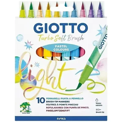 Giotto Turbo Askılı 10 lu Pastel Ton -Fırça Uç