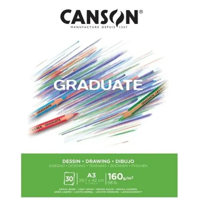 Canson Çizim Bloğu Graduate Dessın Beyaz 30 Syf A3 160 GR