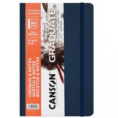 Can Grd Eskız Sert Mavi Kapak Defter 90g 14x21,6 184s