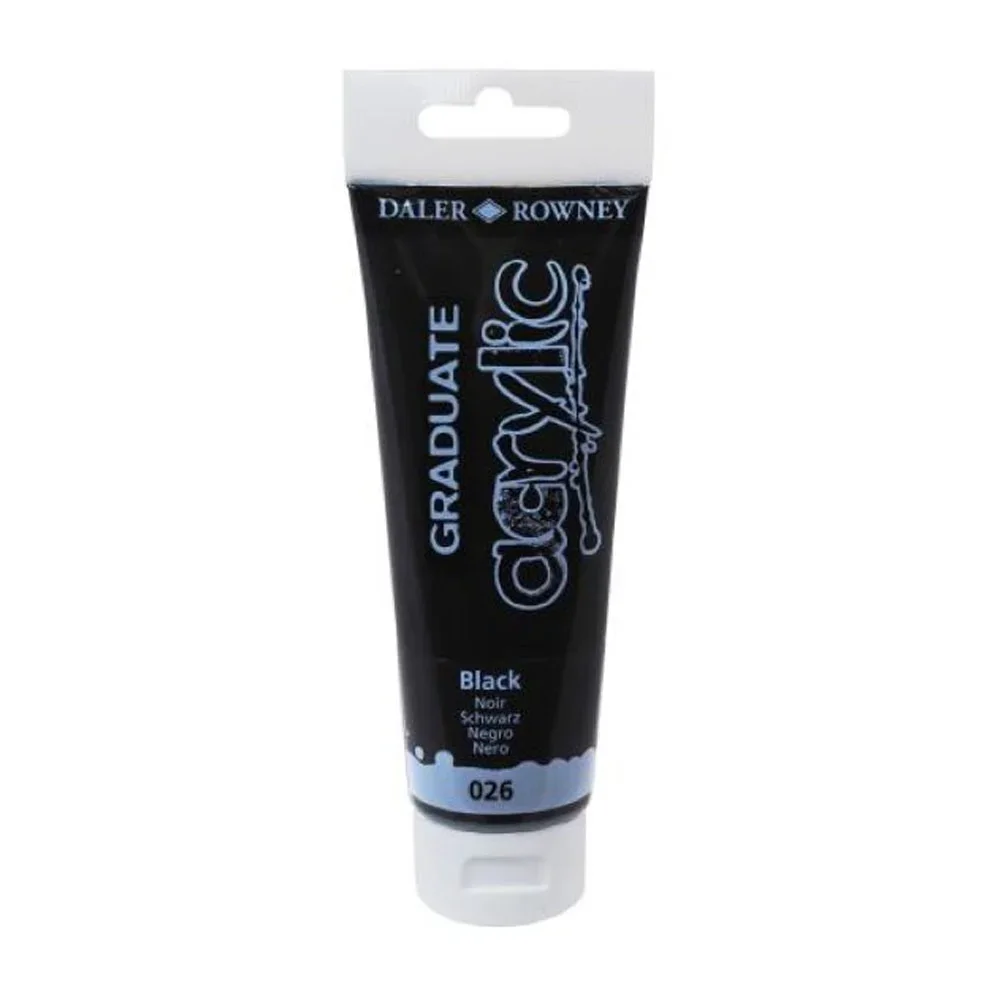 Daler Rowney Graduate Akrilik Boya Graduate Acrylic 120ml Black 123120026