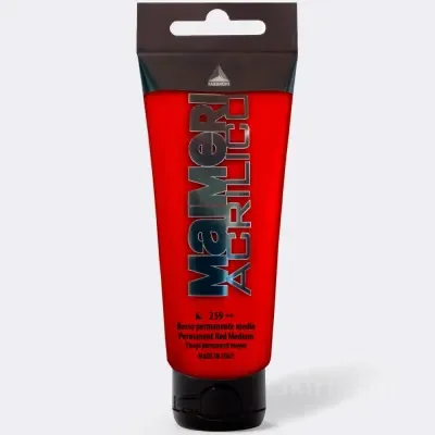 Mai Acrilico 200ml Permanent Red Medium