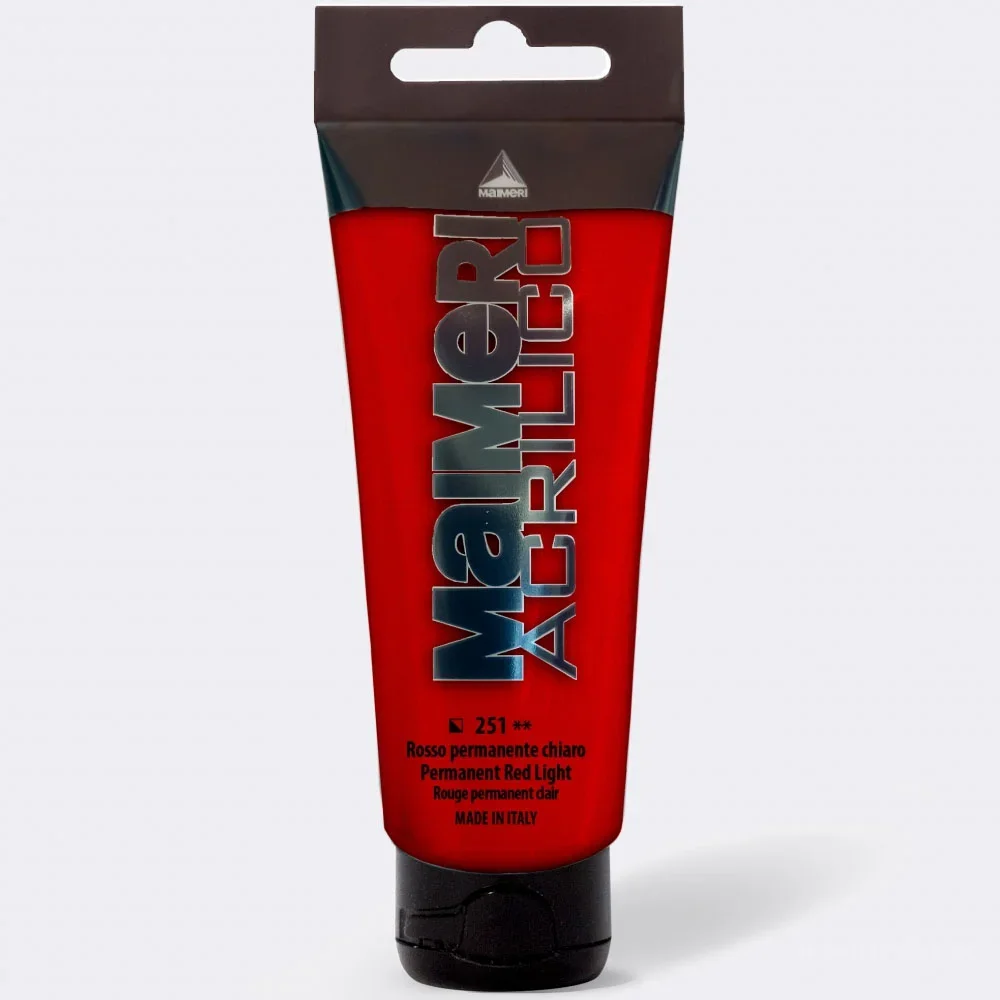 Mai Acrilico 200ml Permanent Red light