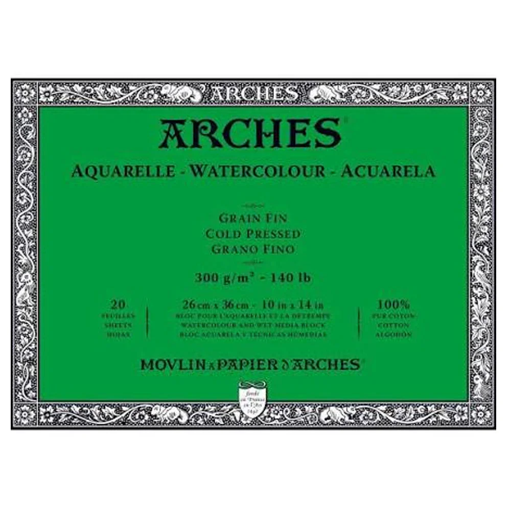 Arches Orta Dokulu Suluboya Bloğu 300g 26 X 36 20s