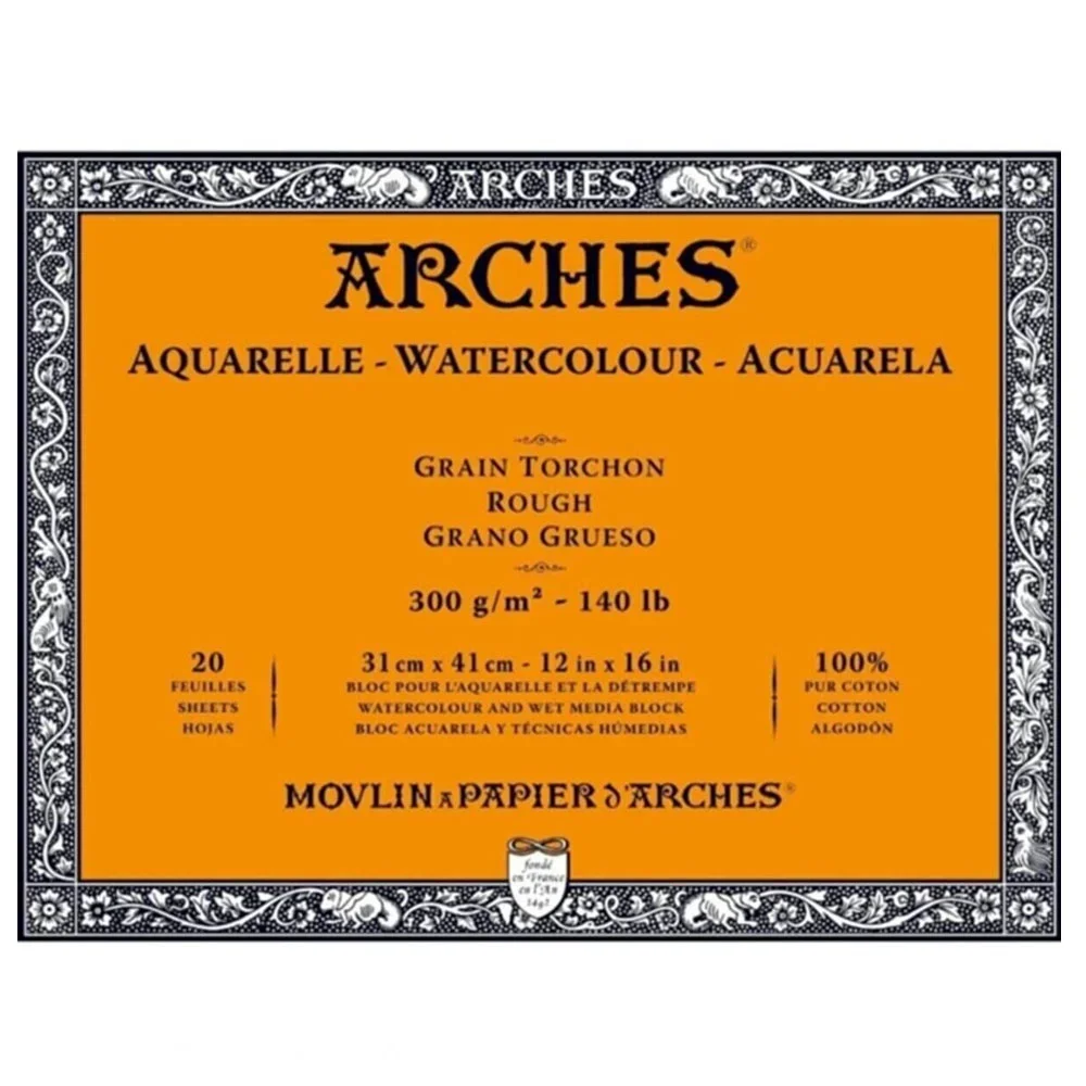 Arches Yüksek Dokulu Suluboya Bloğu 300g 31 X 41 2