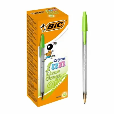 Bic Tükenmez Kalem Cristal Fun Açık Yeşil 20 Li 1.6