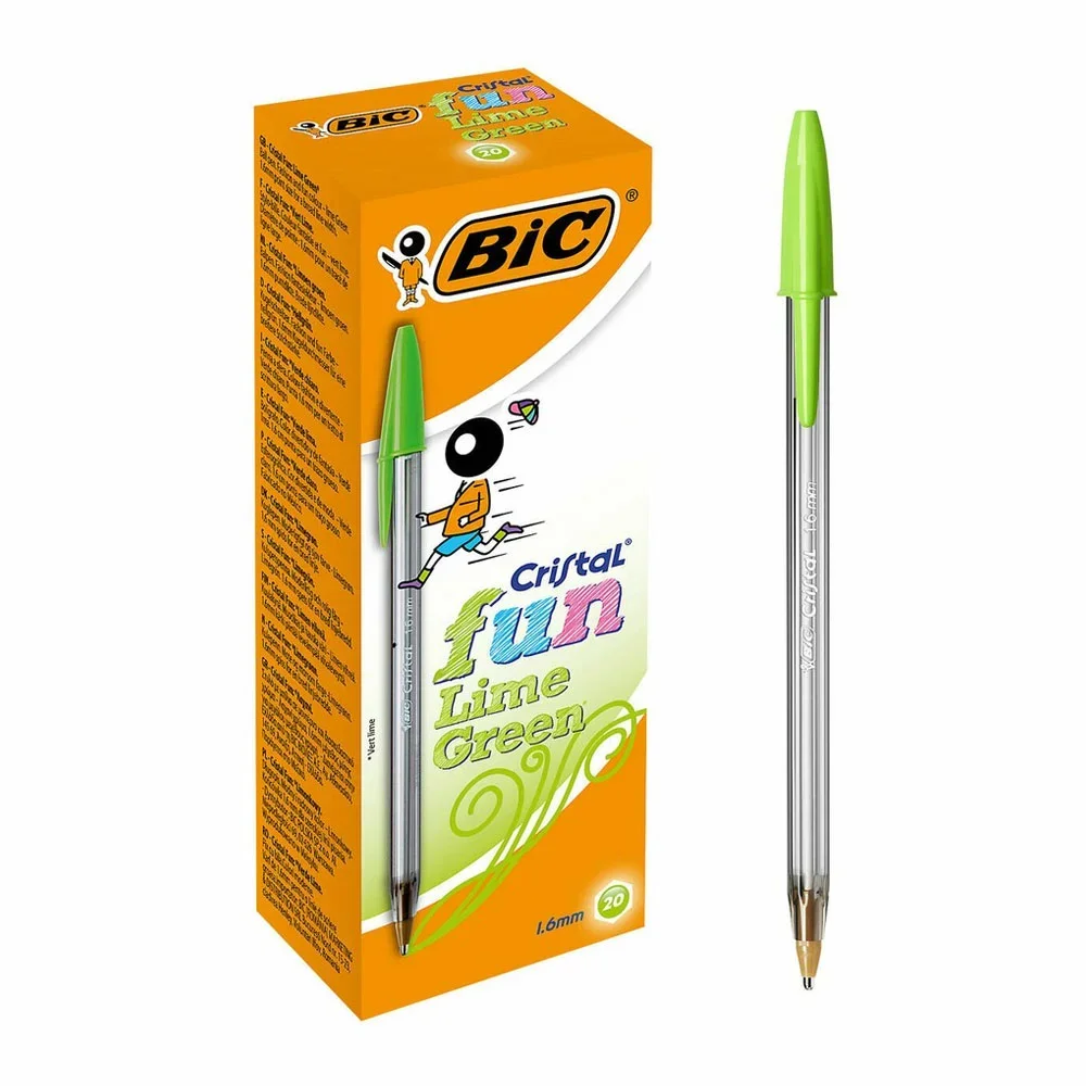 Bic Tükenmez Kalem Cristal Fun Açık Yeşil 20 Li 1.6