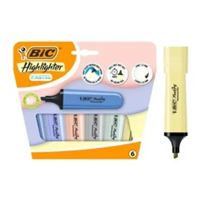MarKing Flat HighLighter 6 Lı Kutu Pastel