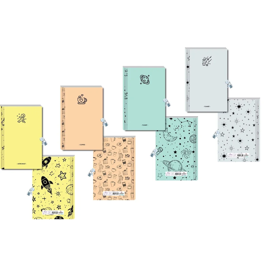 Lilamor Günlük Defter Kilitli Icon Pastel 14x20 144 Syf 16 Lı