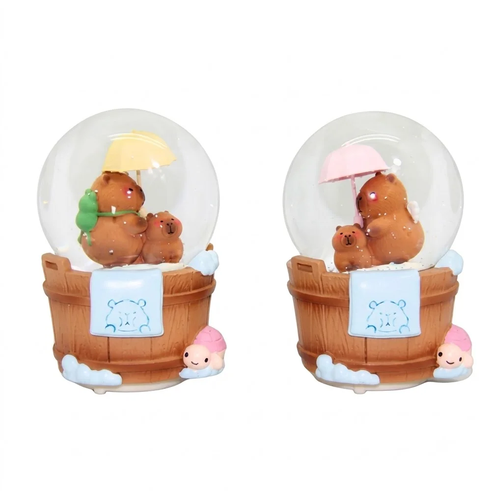 Kar Küresi Orta Boy Çiftli Capybara