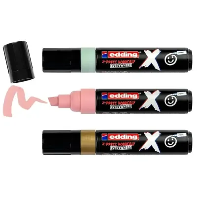 Edding X Markör 3 Lü Set Pastel Colours