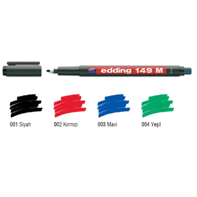Edding Asetat Kalemi Permanent M Seri 1.0 MM Kırmızı 149 M