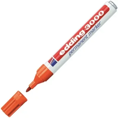 Edding Markör Permanent Yuvarlak Uçlu 1.5-3 MM Turuncu 3000