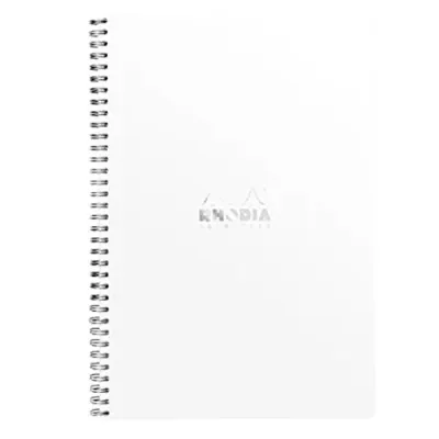 225x297 MM A4+Çizgili Beyaz Kapak Yandan Spiralli 80 YP 5 Li