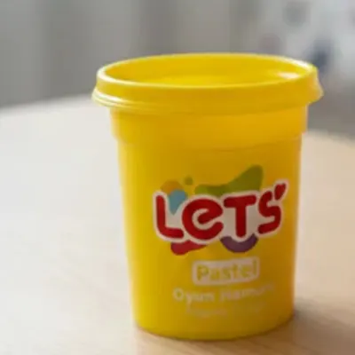 Lets Oyun Hamuru Tek Renk Pastel Sarı110 G