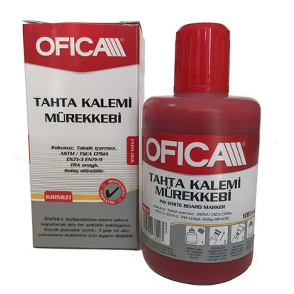 Ofica Tahta Kalem Mürekkebi 100 ML Kırmızı FMM-06K