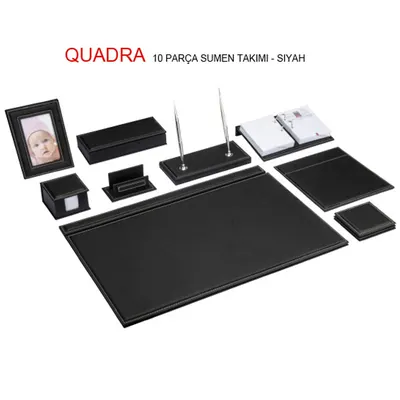 Gıpta Sümen Takımı 10 Parça Quadra Siyah 7516