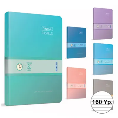 Gıpta Thebook Pastels İp.Dkş.Sert Kapak Defter 20x28 160 YP Kare
