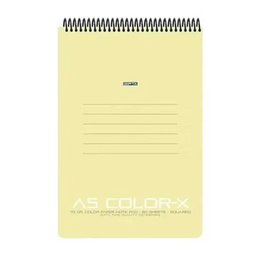 Gıpta Color-x Spiralli Plastik Kapak Bloknot A5 80