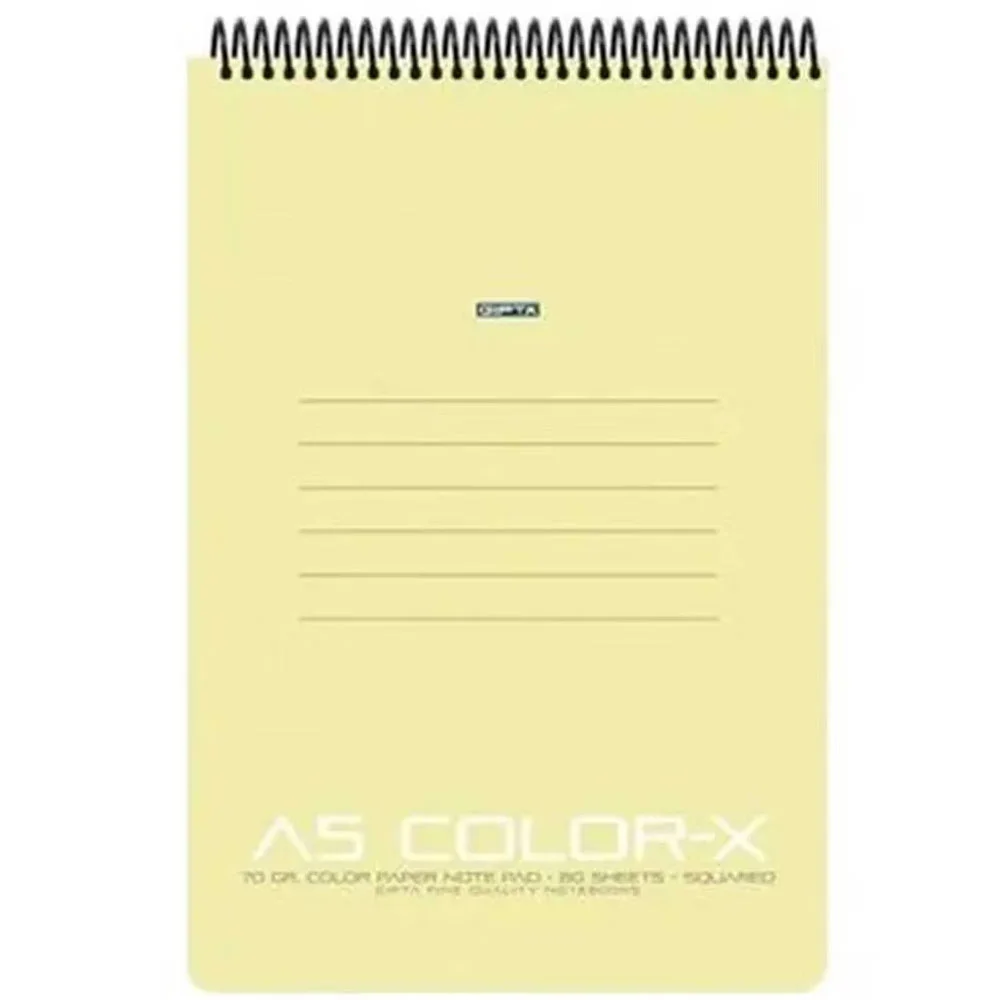 Gıpta Color-x Spiralli Plastik Kapak Bloknot A5 80 Yaprak Çizgili (3652