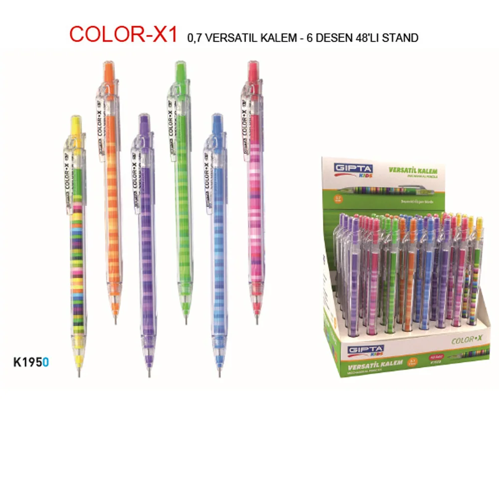Gıpta Versatil Kalem 0.7 MM ( 48 Li Stand ) 6 Desen K1950