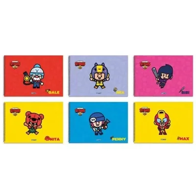 Gıpta Resim Defteri Spiralli 15 YP 25x35 Brawl Star