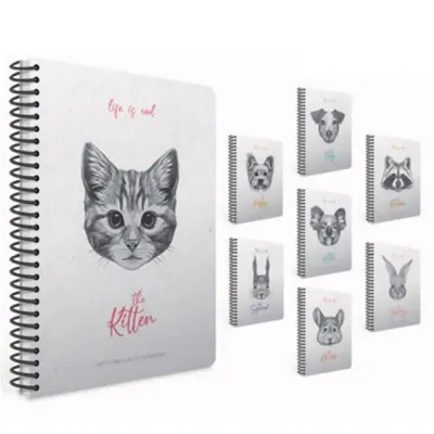 Gıpta Lıfe Is Cool Spiralli Sert Kapak Defter 19x26 120 YP Kareli