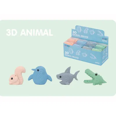 Gıpta Silgi 3D Animals 24 Lü K235500