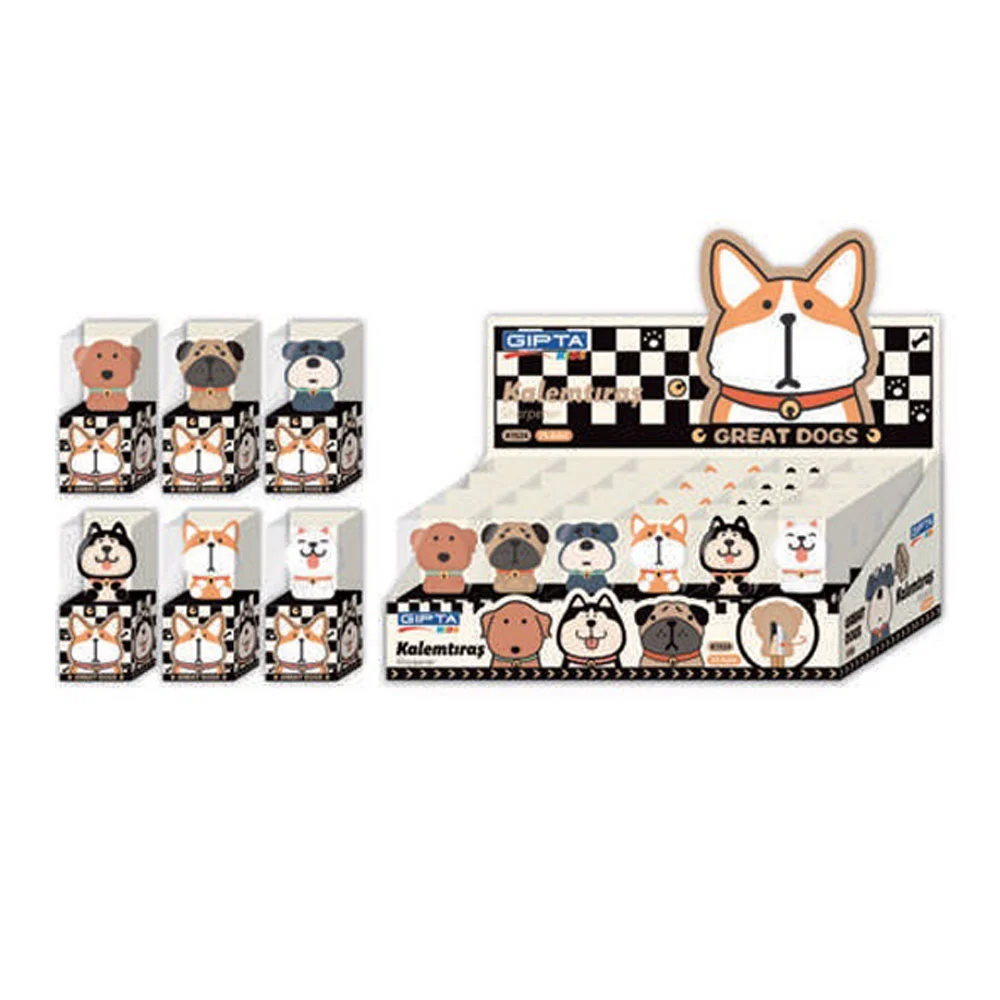 Gıpta Kalemtraş Great Dogs 3D 24 Lü K1524
