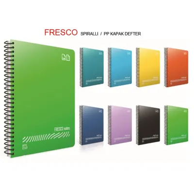 Gıpta Fresco Spiralli Plastik Kapak Defter A4 80 YP Çizgili 4899