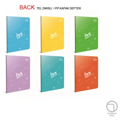 Gıpta Back Tel Dikiş Plastik Kapak Defter A5 60 YP Çizgili 4991