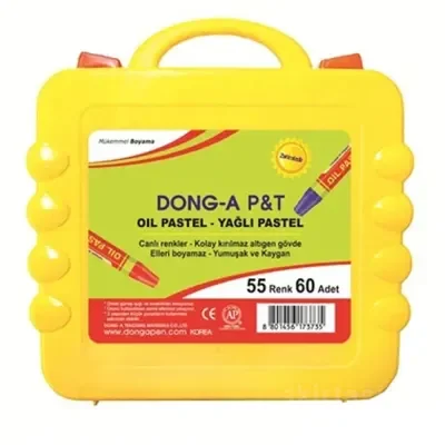 Dong-A Toru 60 lı Pastel Boya Plastık Çanta 55 Renk