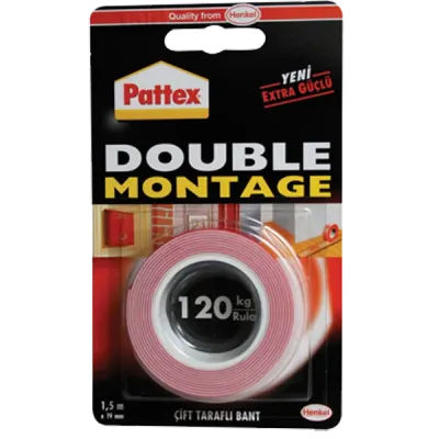 Pattex Montage Bandı 1.5x19 MM Double 120 KG Lık 1483609