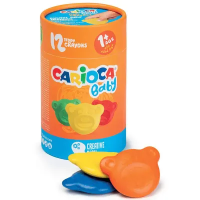 Carioca Teddy Bebek Crayons 12 Li 1+yaş 43957