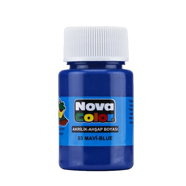 Nova Color Akrilik Boya Şişe 30 CC Mavi NC-171