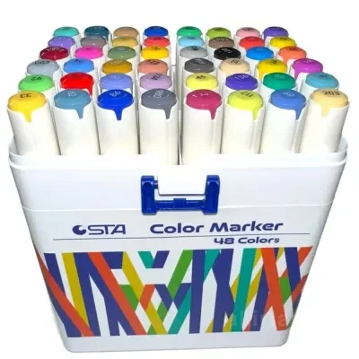 Sta Çift Uçlu Alkol Bazlı Marker 48 Li Sta-910348