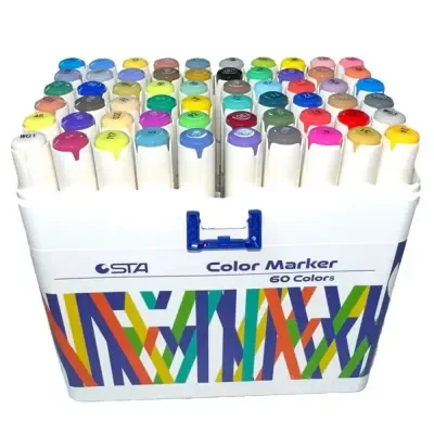 Sta Çift Uçlu Alkol Bazlı Marker 60 Lı Sta-910360