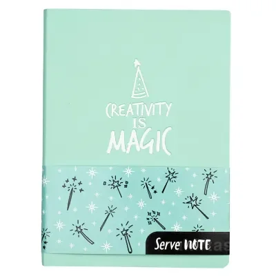 Serve Note Defter 15x21 Çizgili Nane Yeşili
