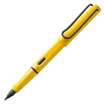 Lamy Safari Dolma Kalem Metal Siyah Klips M Uç Sarı S18-M