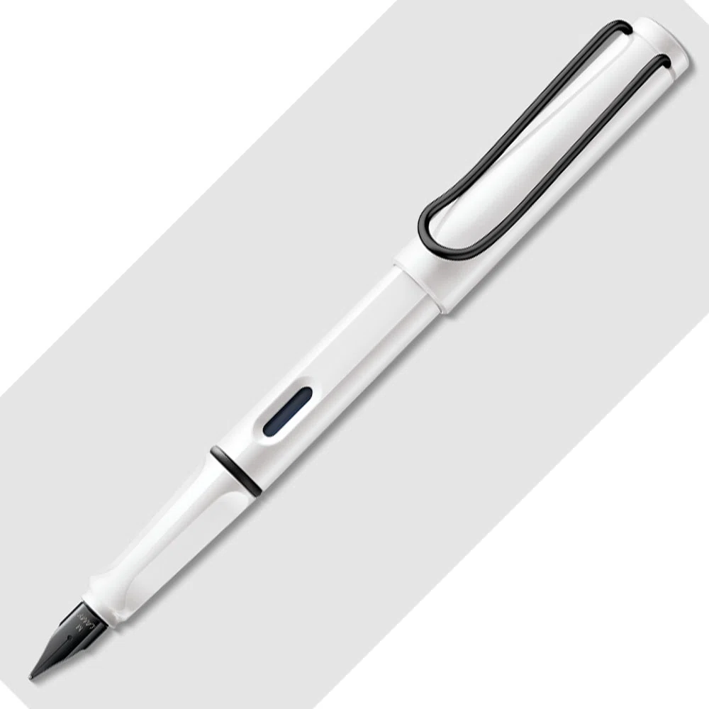 Lamy Safari Dolma Kalem Metal Siyah Klips M Uç Beyaz S19B-M