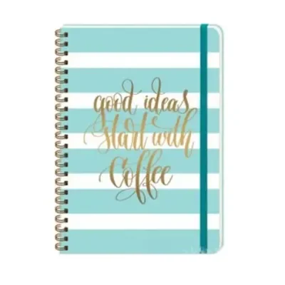 Keskin Color Çizgili Defter 14*20 Daily Notes Muse - Good İdeas Start With Coffee