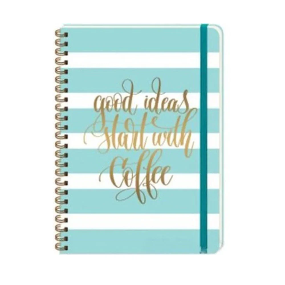Keskin Color Çizgili Defter 14*20 Daily Notes Muse - Good İdeas Start With Coffee