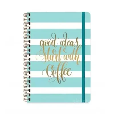 Keskin Color Düz Defter 14*20 Daily Notes Muse - Good İdeas Start With Coffee