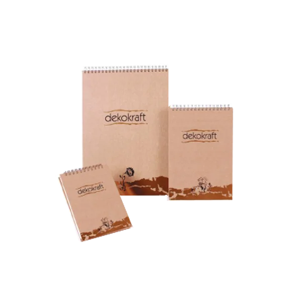 Keskin Color Not Defteri Dekokraft Spiralli Karton Kapak Çizgili 80 YP A6 144201-99