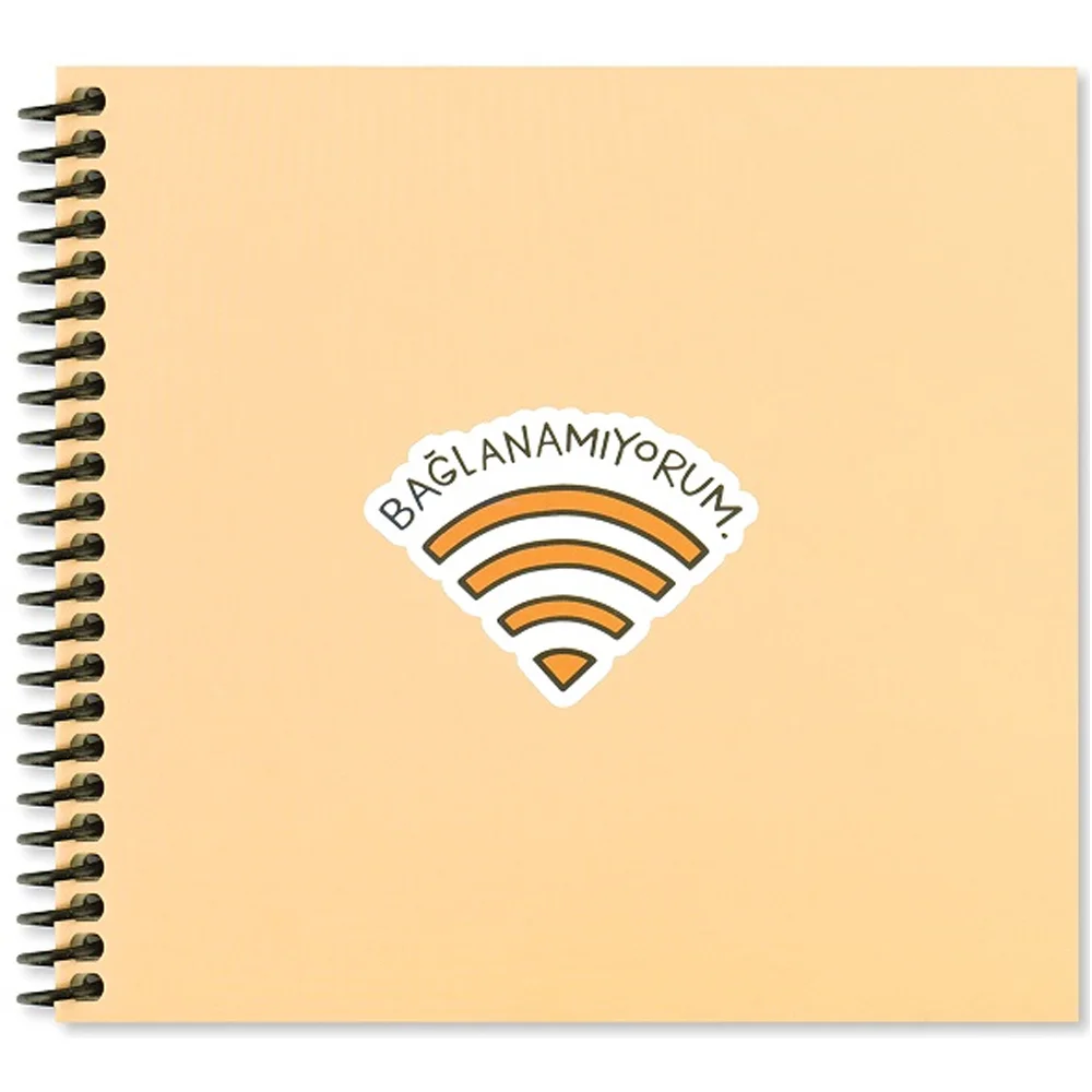 Keskin Color Sticker Defter Hisli Şeyler 16x15 50 YP Çizgili Stickerli Defter Bağlanamıyorum